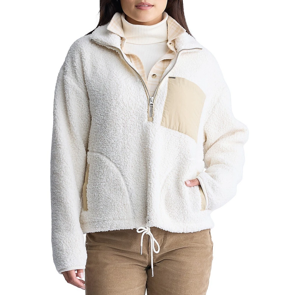 Sena Quarter-Zip Teddy Pullover