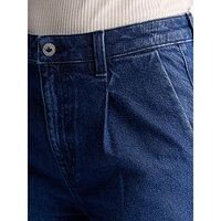 Addie High-Rise Wide-Leg Pleated Trouser Jeans