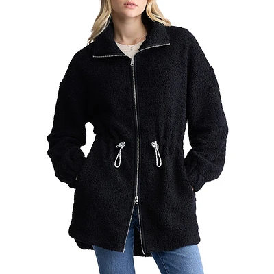 Veste longue zippée en peluche Citra