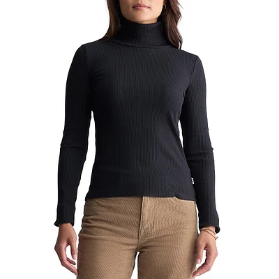 Ribbed Turtleneck Top