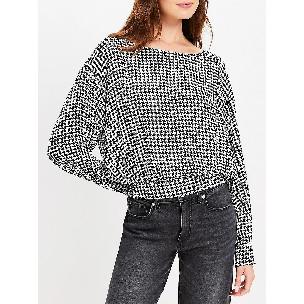 Boat Neck Bubble Blouse