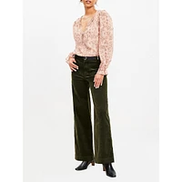 Palmer Wide Leg Pants Brushed Corduroy