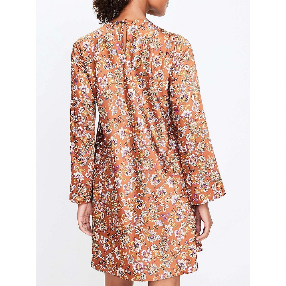 Floral Bias Mini Dress