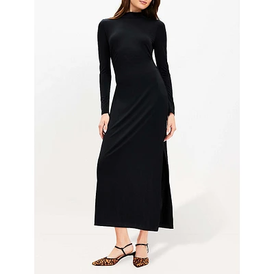 Mock Neck Midi Dress