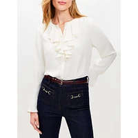 Cascading Ruffle Blouse