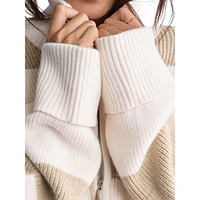 Storme Striped Quarter-Zip Oversized Sweater