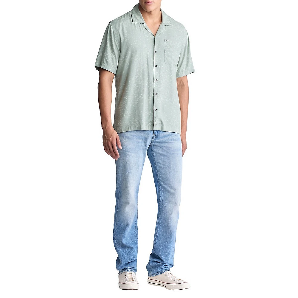 Santi Paisley Short-Sleeve Shirt