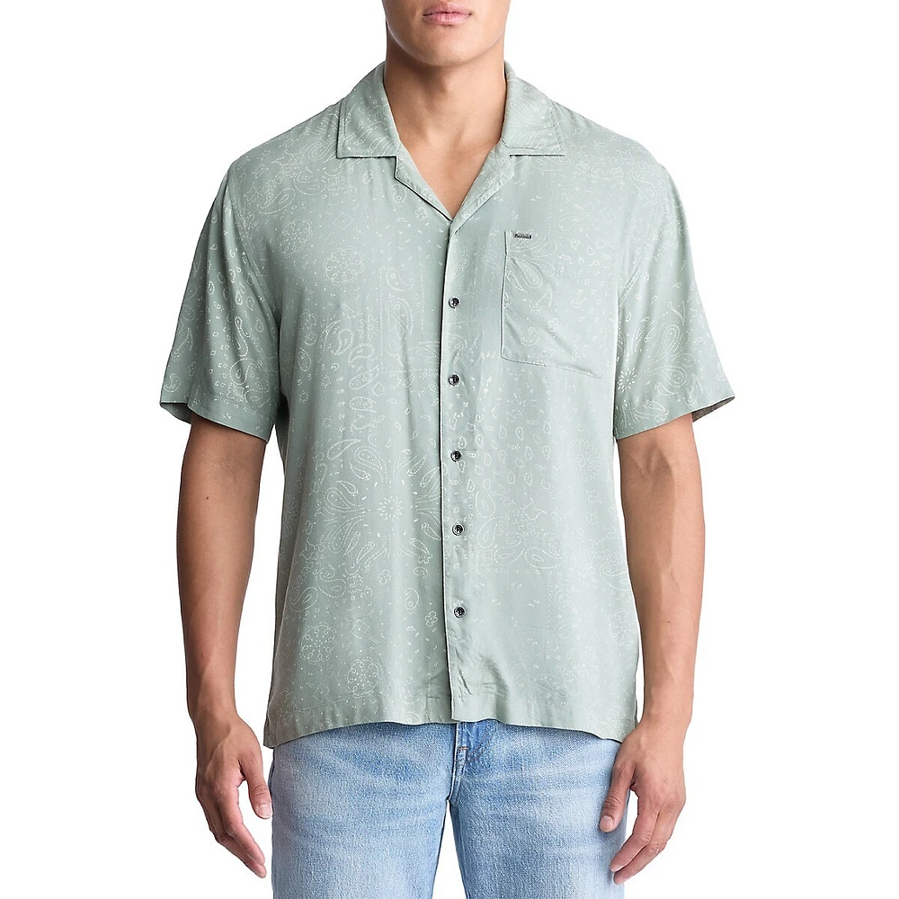 Santi Paisley Short-Sleeve Shirt