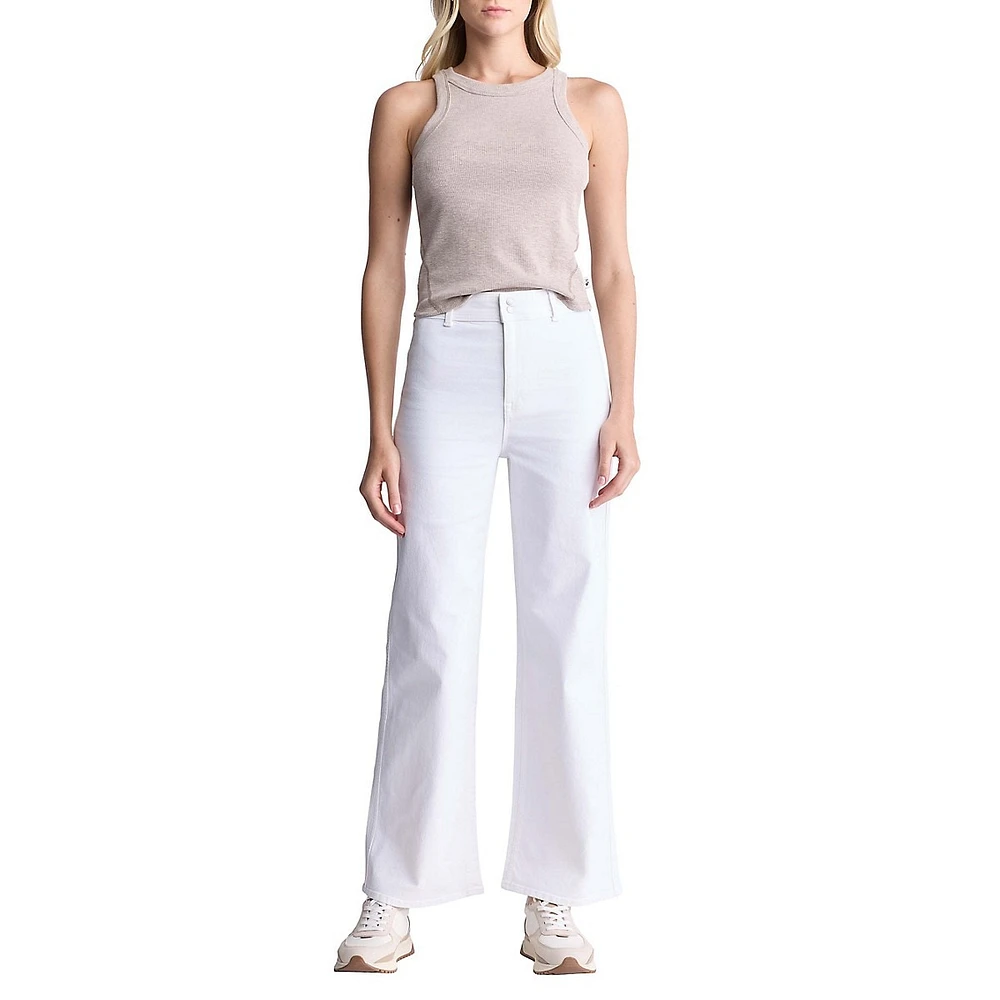 Adele High-Rise Wide-Leg Soft Wash Jeans