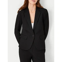 The Notched One-Button Blazer Seasonless Stretch