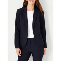 The Notched One Button Blazer Seasonless Stretch