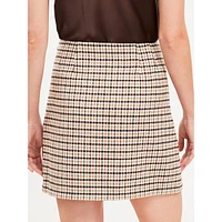 Horsebit Plaid Mini Skirt