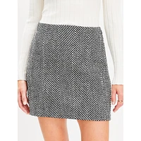 Herringbone Mini Skirt