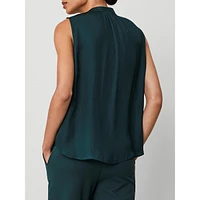 Sleeveless Keyhole Popover Top