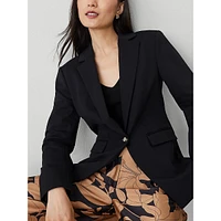 Fitted Long Sculptural Blazer