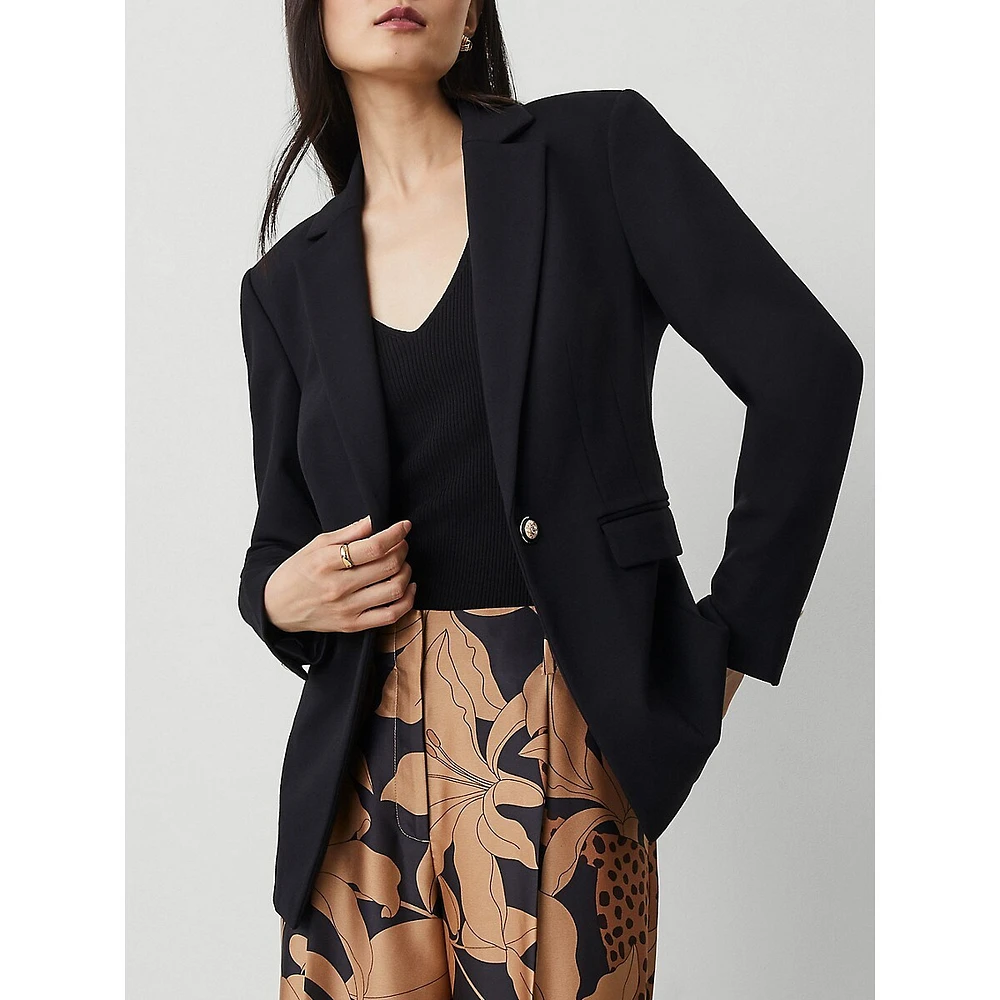 Fitted Long Sculptural Blazer