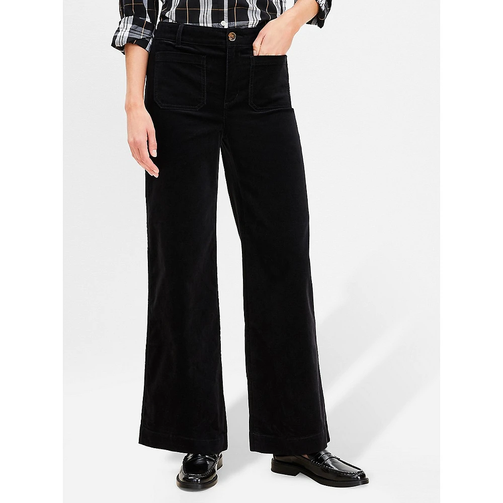 Palmer Wide Leg Pants Brushed Corduroy