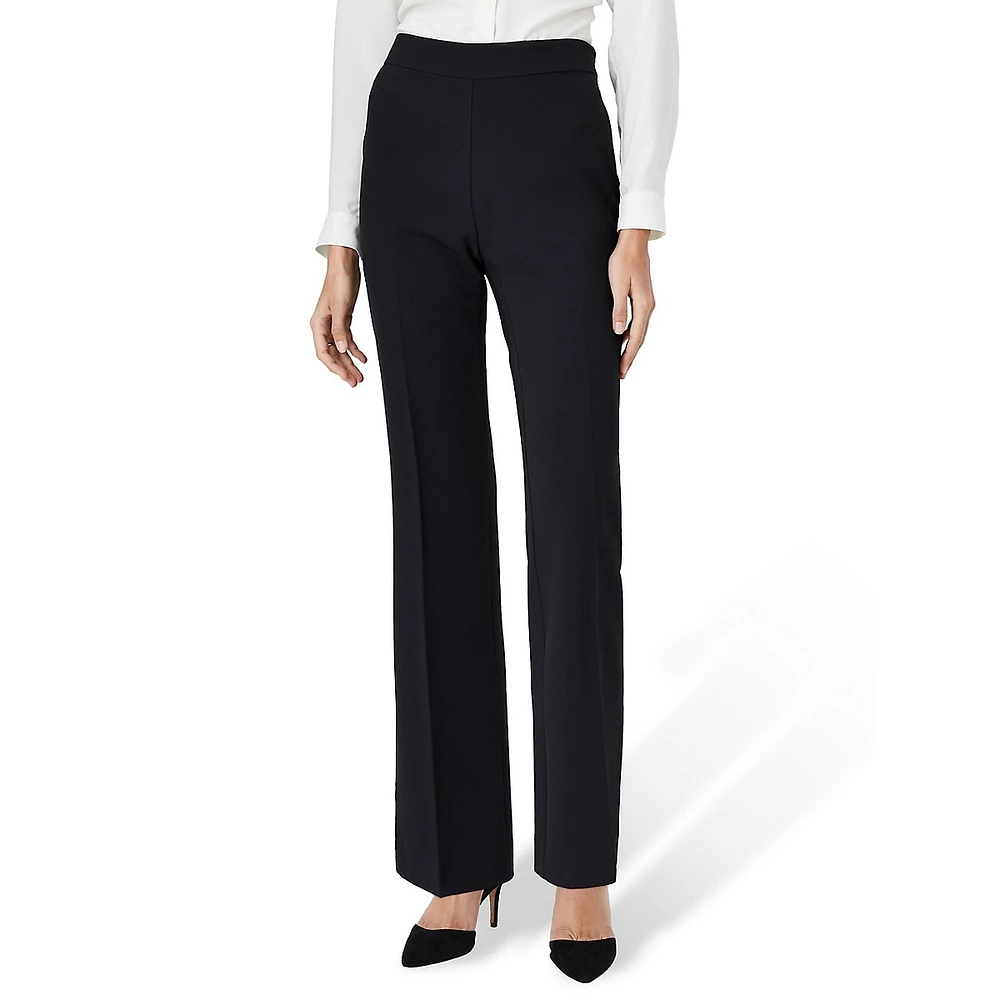 The High Rise Side Zip Trouser Pant Crepe