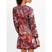 Folk Paisley Fit-&-Flare Mini Dress