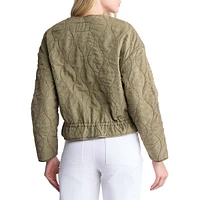 Annalee Wave-Stitched Cropped Jacket