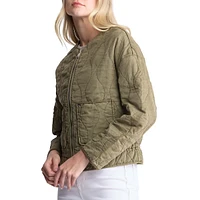 Annalee Wave-Stitched Cropped Jacket