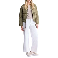 Annalee Wave-Stitched Cropped Jacket