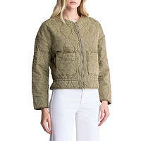 Annalee Wave-Stitched Cropped Jacket