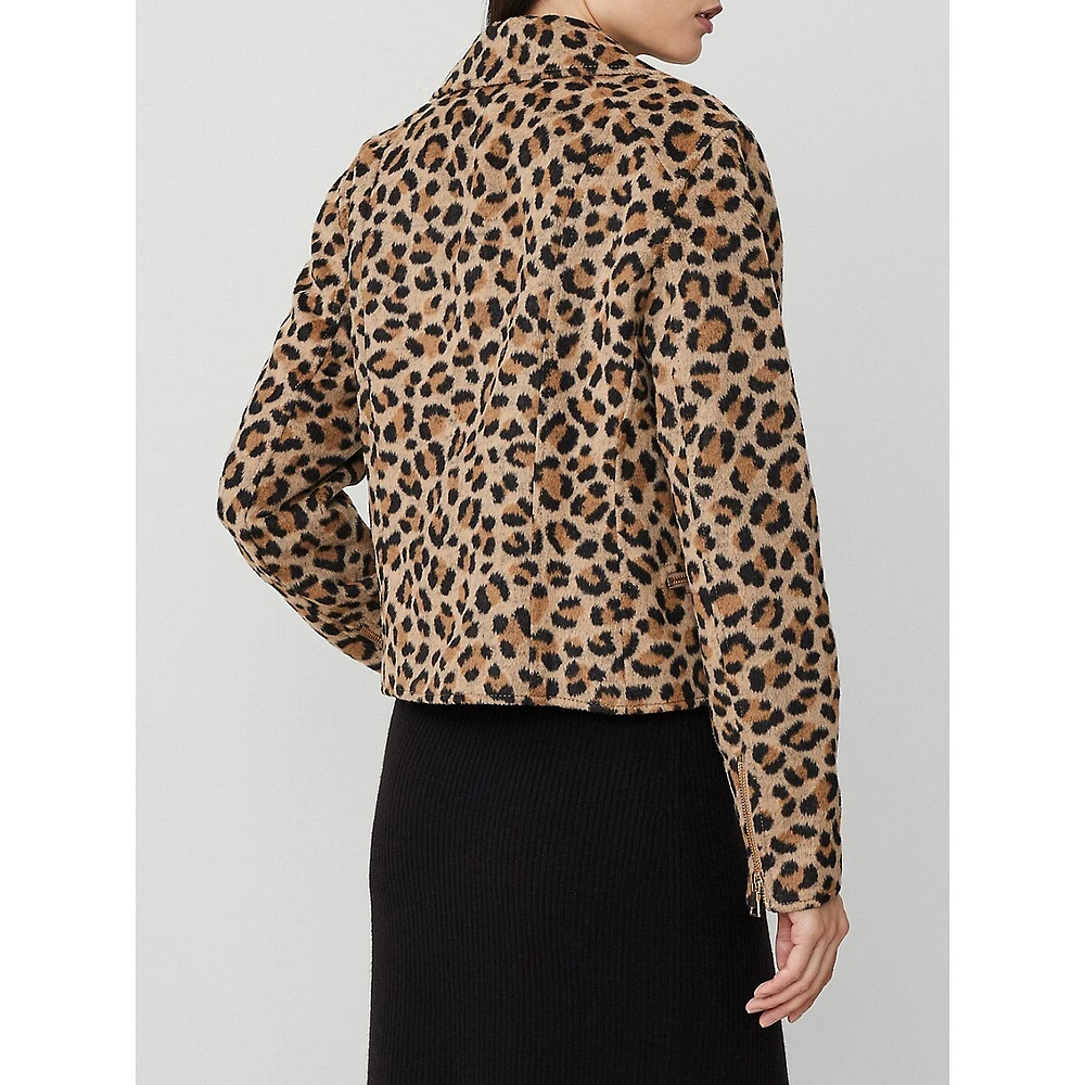 Animal Print Moto Jacket