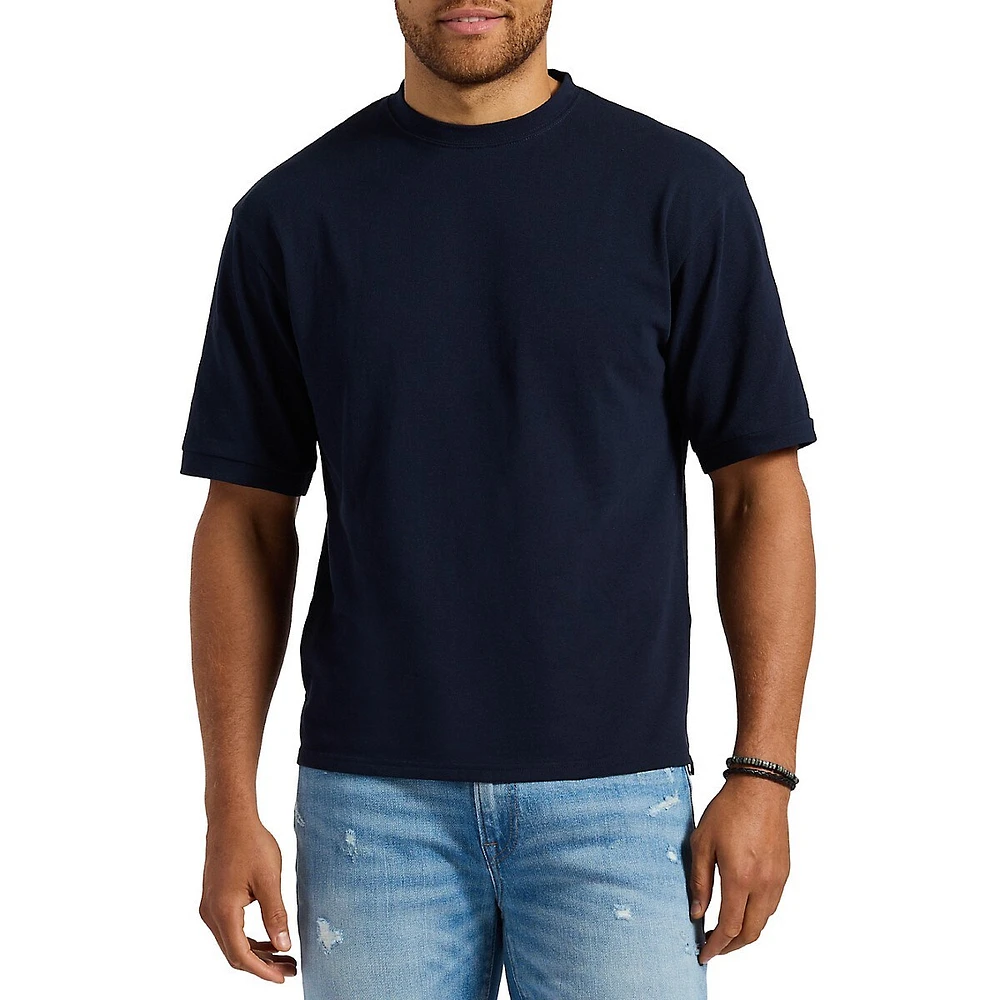 Kinsley Piqué-Knit Relaxed-Fit T-Shirt