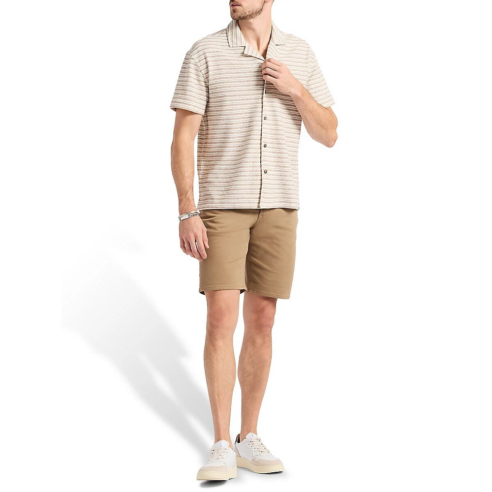 Chemise de camp en jersey rayé coupe décontractée Koddy