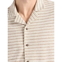 Chemise de camp en jersey rayé coupe décontractée Koddy