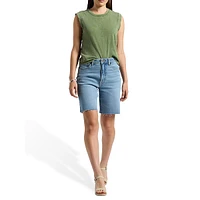 Bambi High-Rise Denim Bermuda Shorts