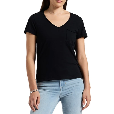 Moxie V-Neck Slub-Knit T-Shirt