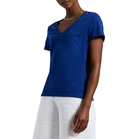 Moxie V-Neck Slub-Knit T-Shirt