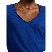 Moxie V-Neck Slub-Knit T-Shirt