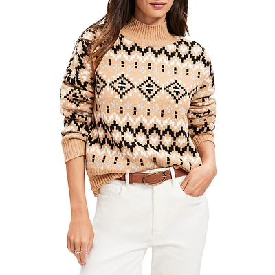 Fair Isle Modern Turtleneck Sweater