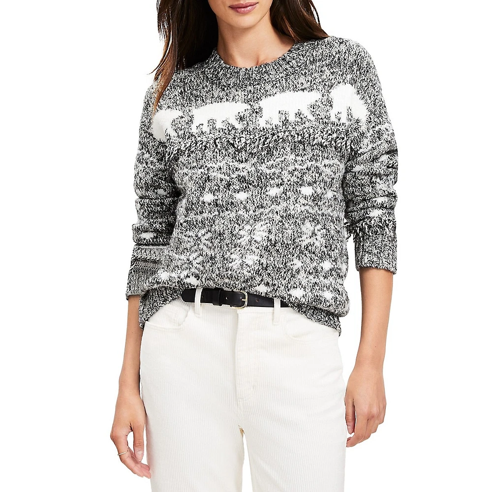 Polar Bear Fringe Sweater