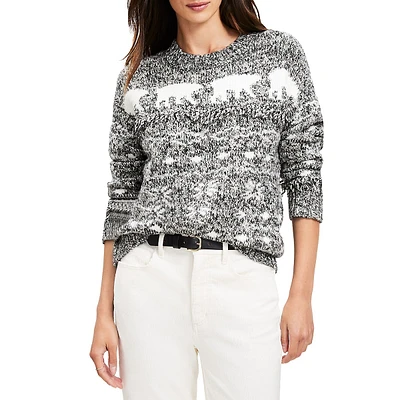 Polar Bear Fringe Sweater