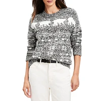 Polar Bear Fringe Sweater