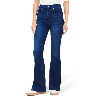 High Rise Slim Flare Jeans Dark Wash