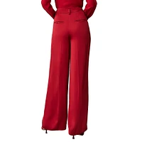 Dramatic Wide-Leg Satin Pant