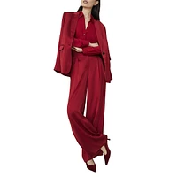 Dramatic Wide-Leg Satin Pant