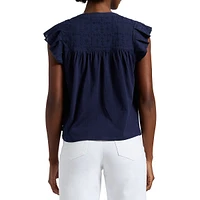 Mckaylie Lace & Embroidery-Detailed Top