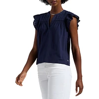 Mckaylie Lace & Embroidery-Detailed Top