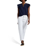 Mckaylie Lace & Embroidery-Detailed Top