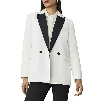 Oversized Tuxedo Double-Breasted Blazer