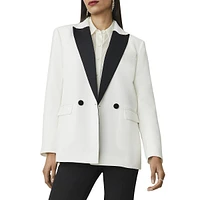 Oversized Tuxedo Double-Breasted Blazer