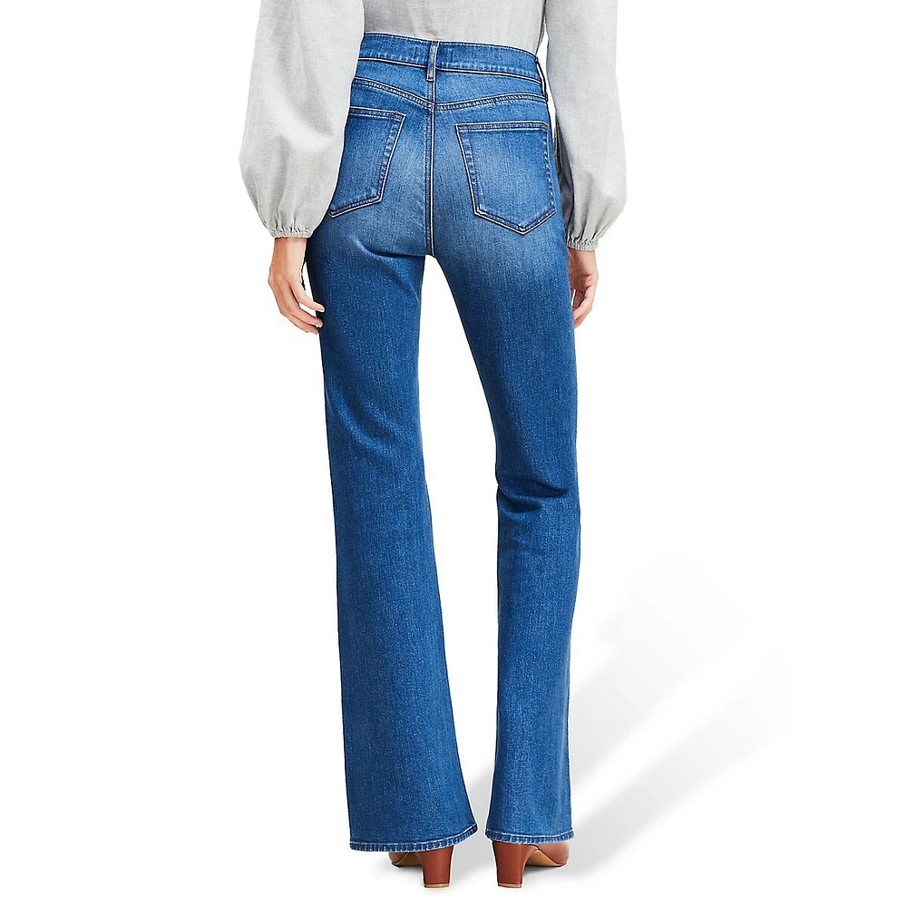 Utility Pocket High Rise Slim Flare Jeans