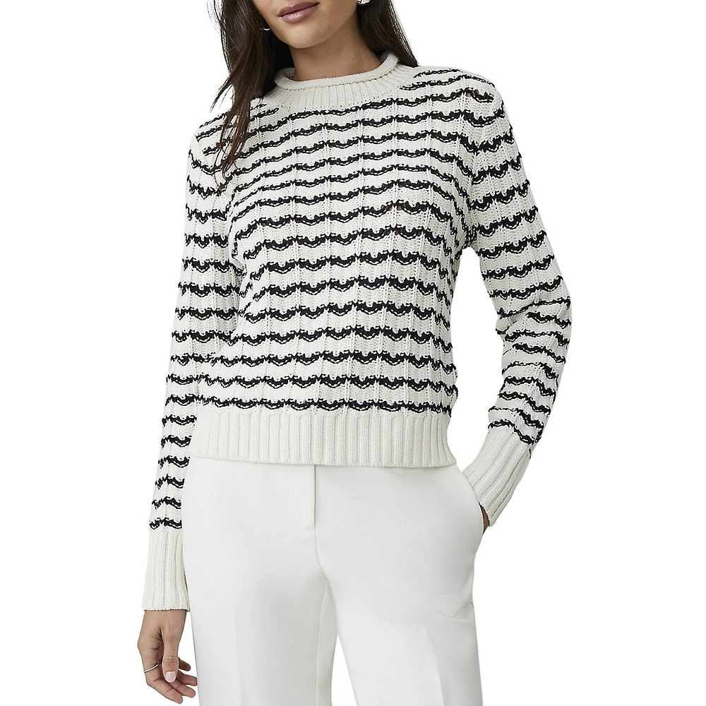 Striped Roll Neck Sweater