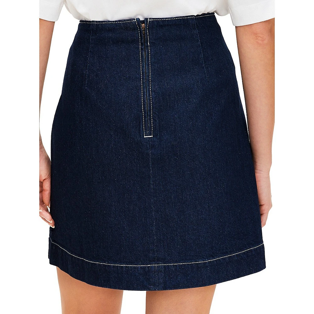 Denim Utility Skirt Rinse Wash